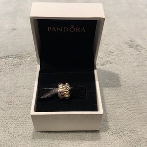 Pandora charm ocean waves purple gems